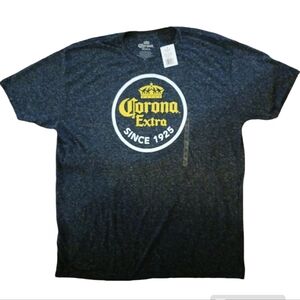 NWT CORONA EXTRA Tee.  Mens. Size XXL. Blue & Yellow.